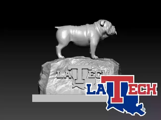 NCAA - LOUISIANA TECH UNIVERSITY MASCOT STATUE - 3D PRINT 3D print model