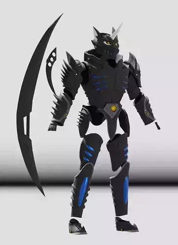 Rouki full armor and weapon 3D print model