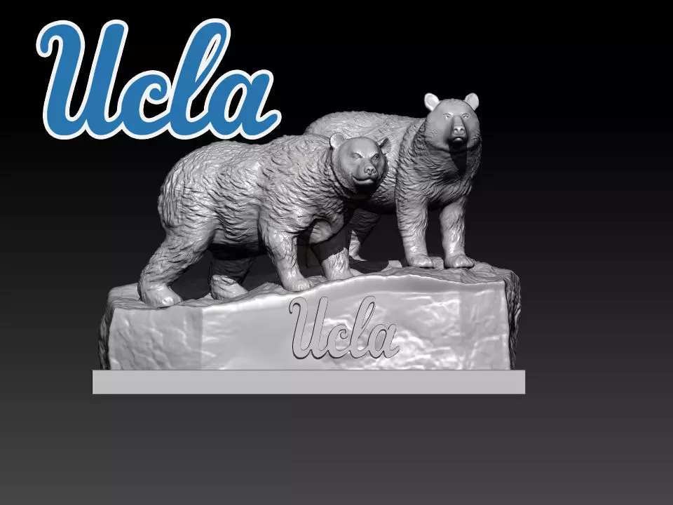 NCAA - UCLA BRUINS FOOTBALL MASCOT STATUE - 3D PRINT 3D print model