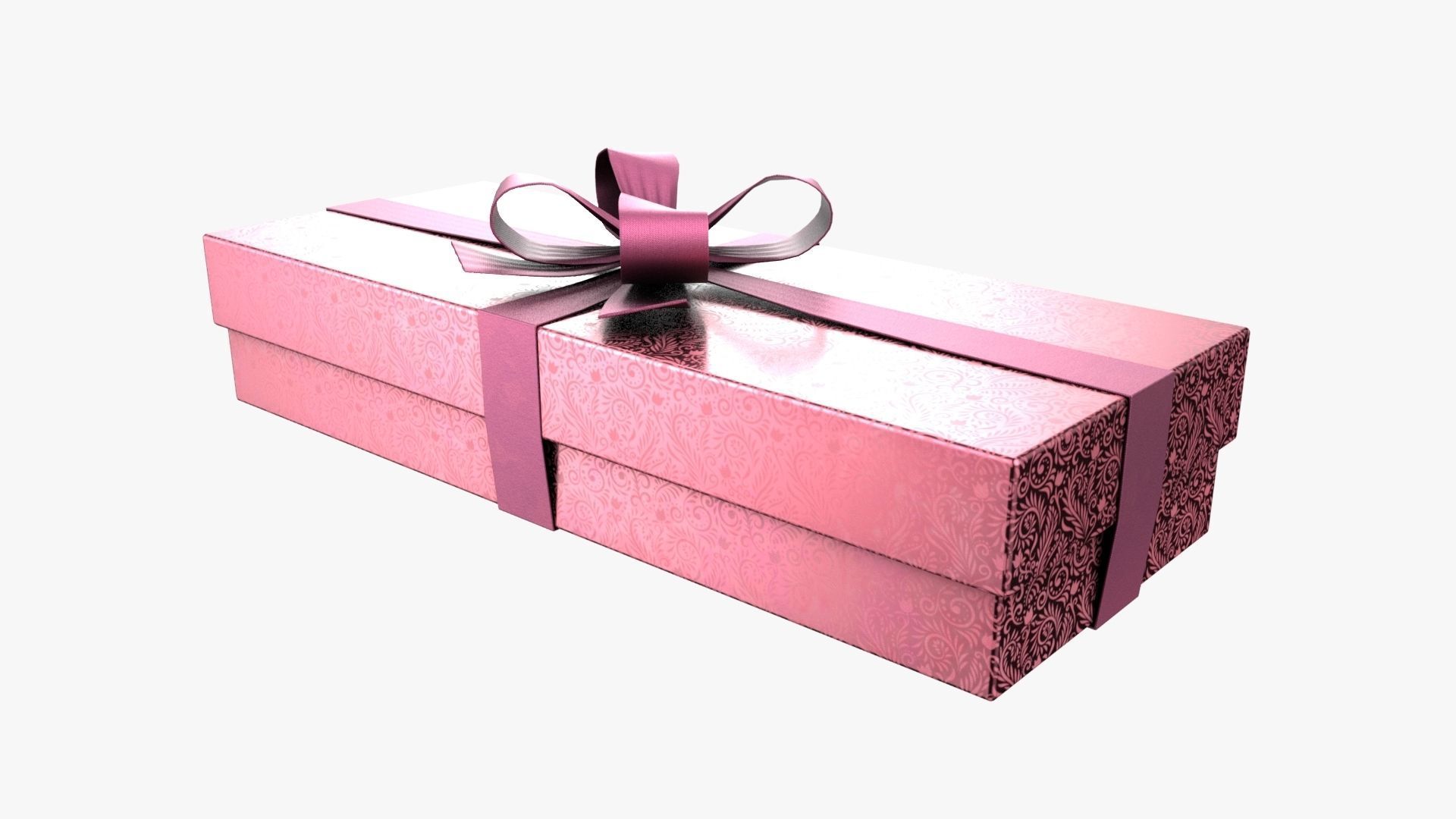 Christmas Gift Box 06 - V12 Low-poly 3D model_2