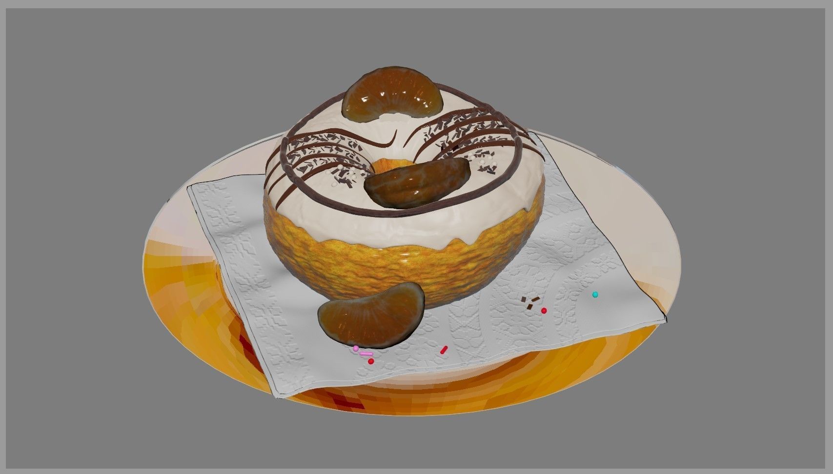 Donut five 3D model_22
