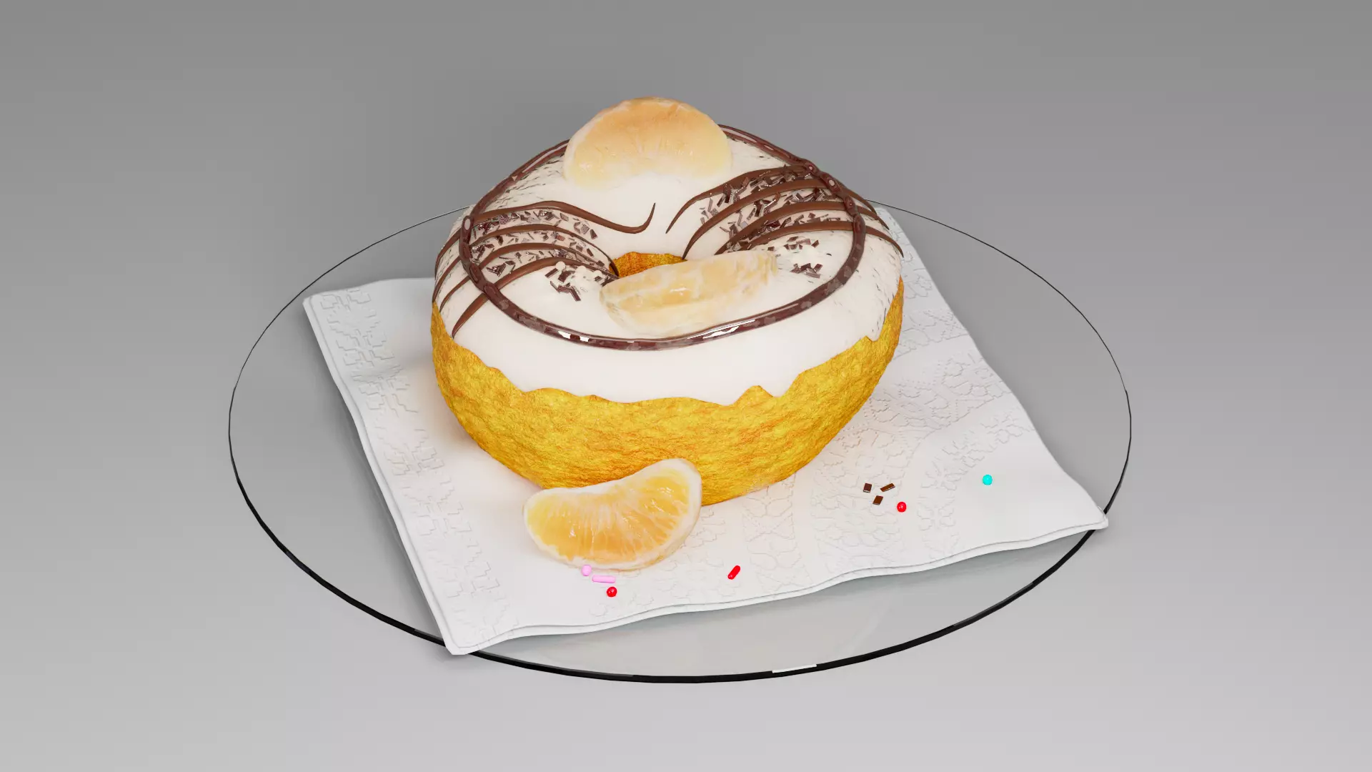 Donut five 3D model_0