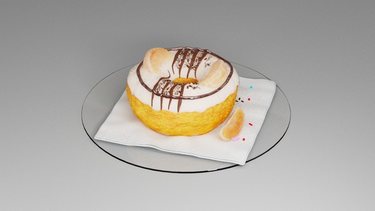 Donut five 3D model_5