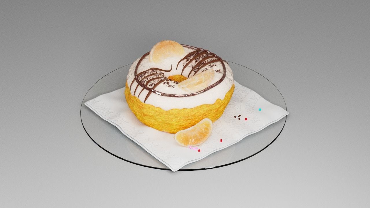 Donut five 3D model_3