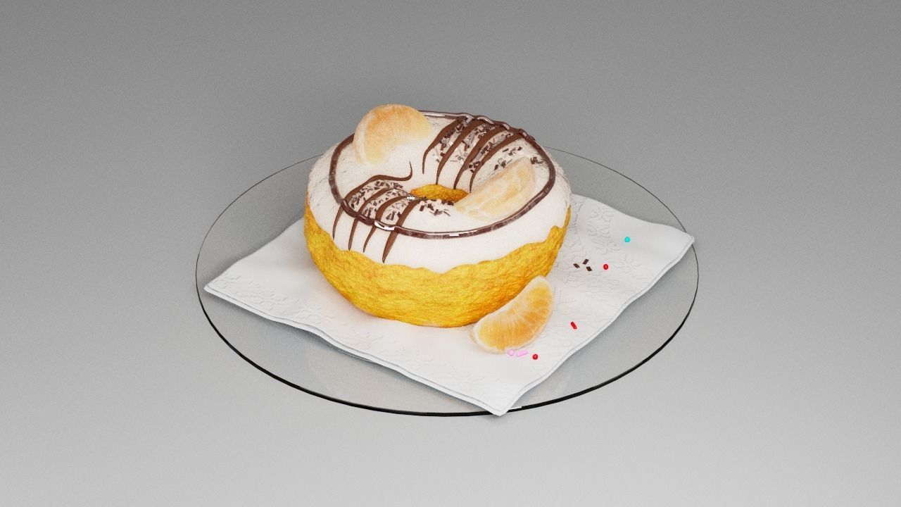 Donut five 3D model_4