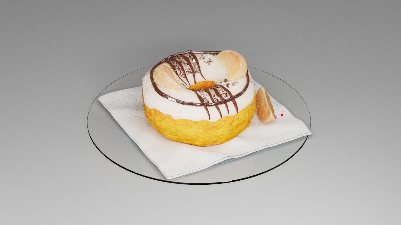Donut five 3D model_7