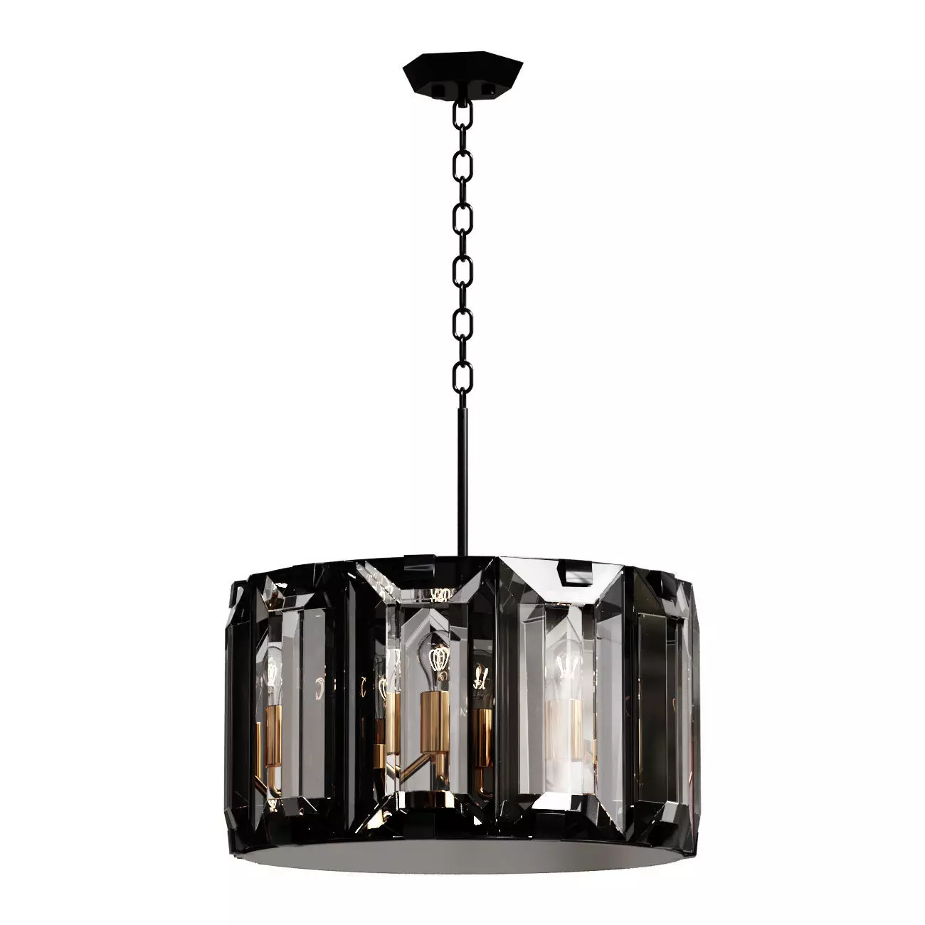 Rizar pendant chandelier with glass ceiling 3D model
