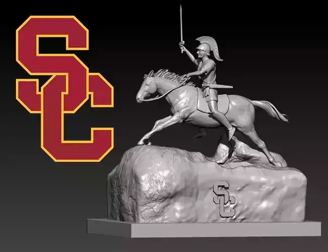 NCAA - USC TROJANS FOOTBALL MASCOT STATUE - 3D PRINT 3D print model