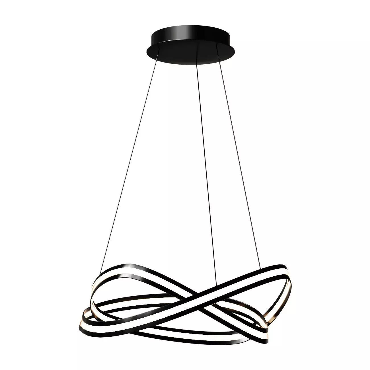 Novas LED pendant chandelier in black and white 3D model