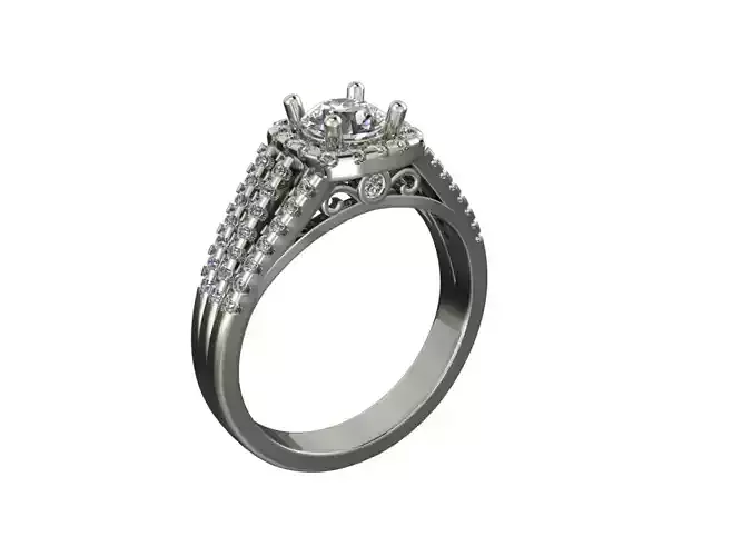 printed engagement ring