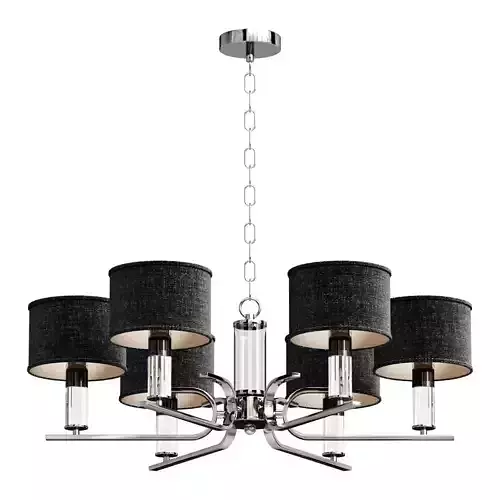 Ignitus pendant chandelier with black shades