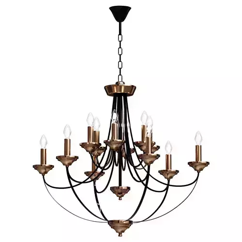 Hanging chandelier in loft style 60098 9 black Lazzaro