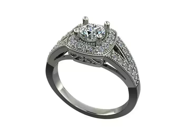 printed engagement ring