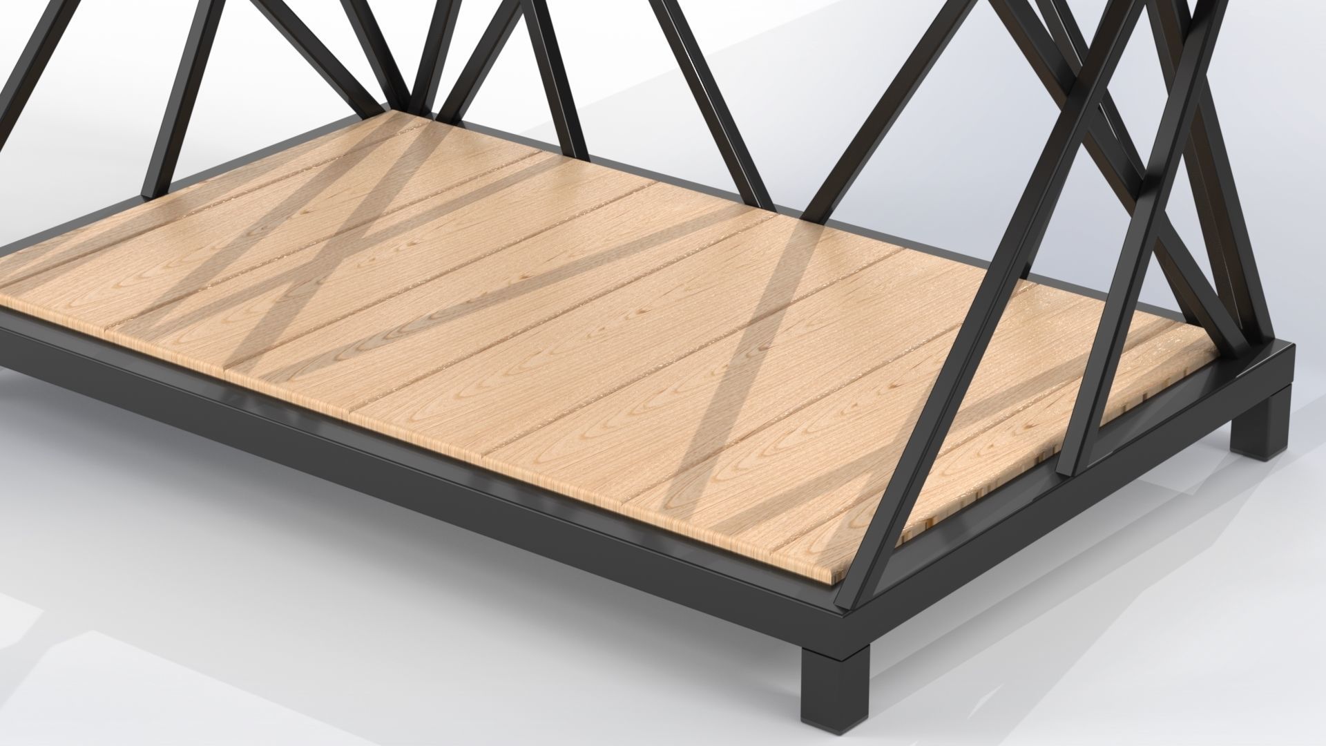 Barbecue with table 3D model_6