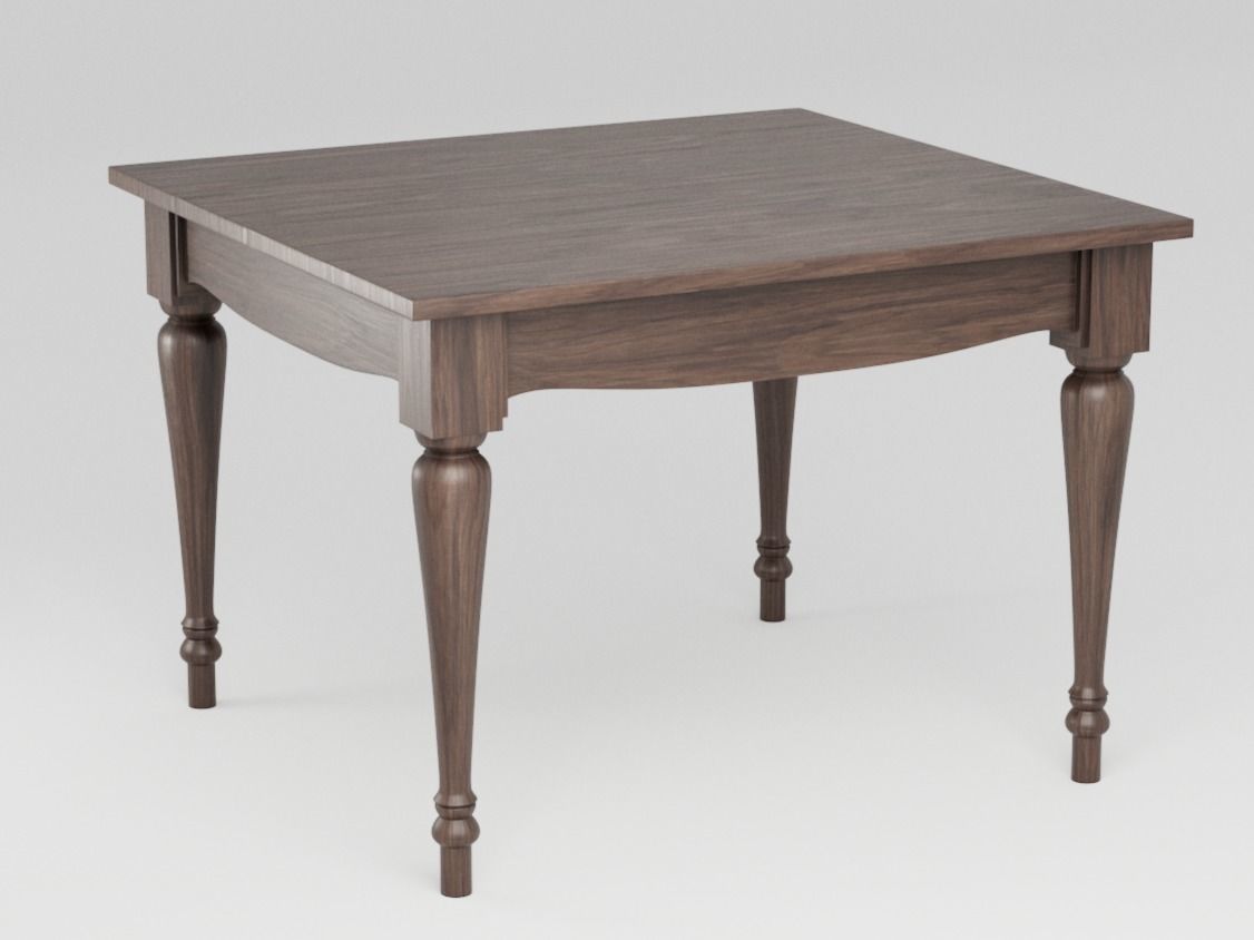 table and chairs 3D model_1