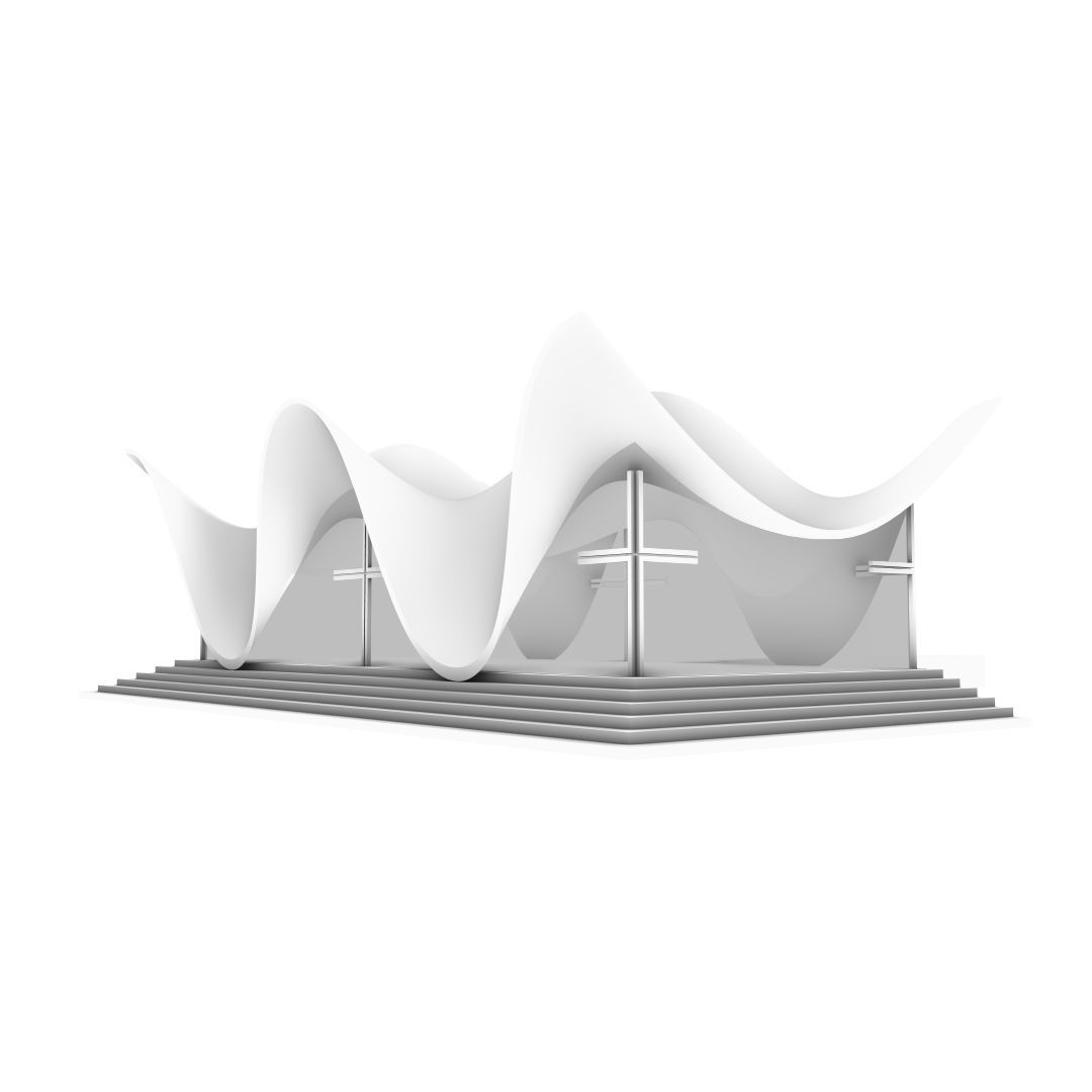 Bosjes Chapel  3d Architectural Model 3D model_2