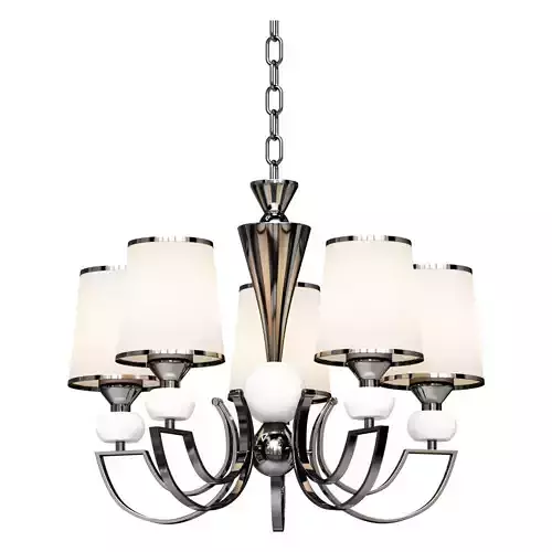 Belinda pendant chandelier in white and gray color