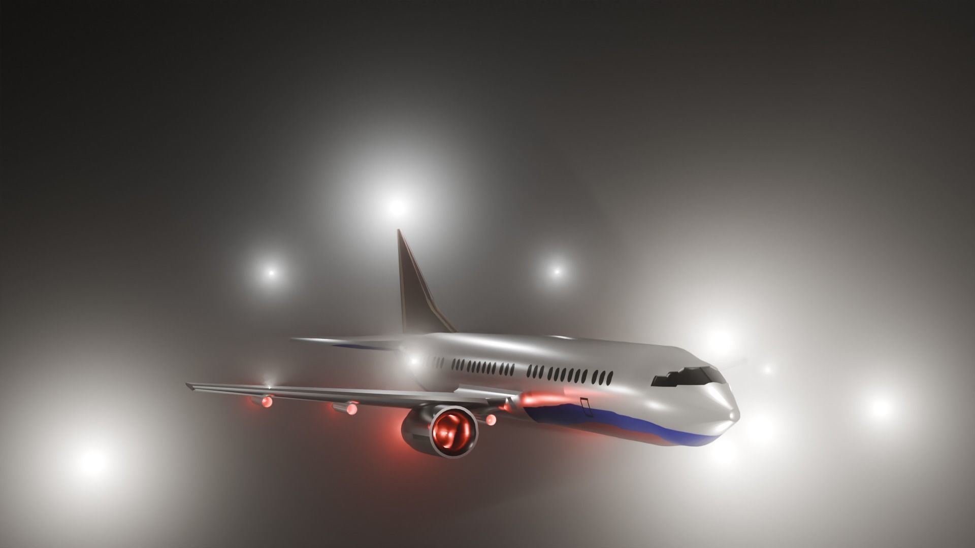 3d modeled airplane 3D model_2