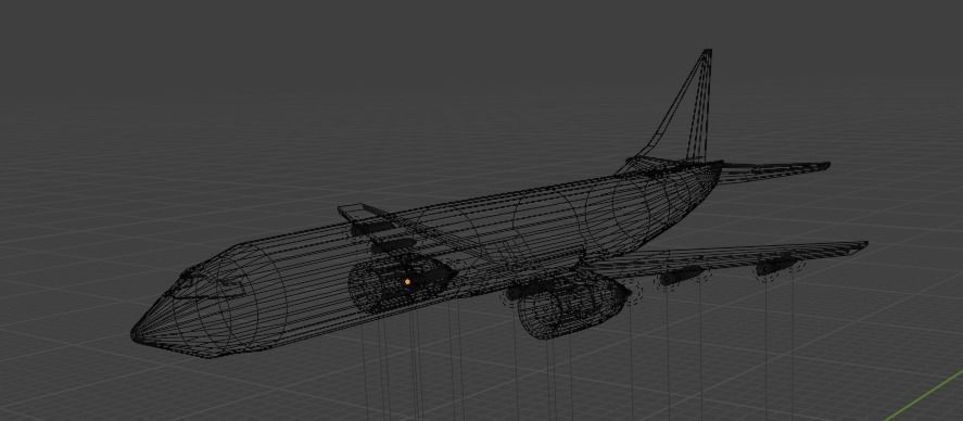 3d modeled airplane 3D model_3