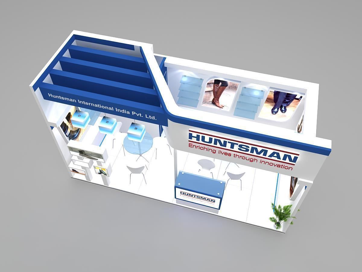 6 mtr x 3 mtr one side open exhibition stands 3D print model_6