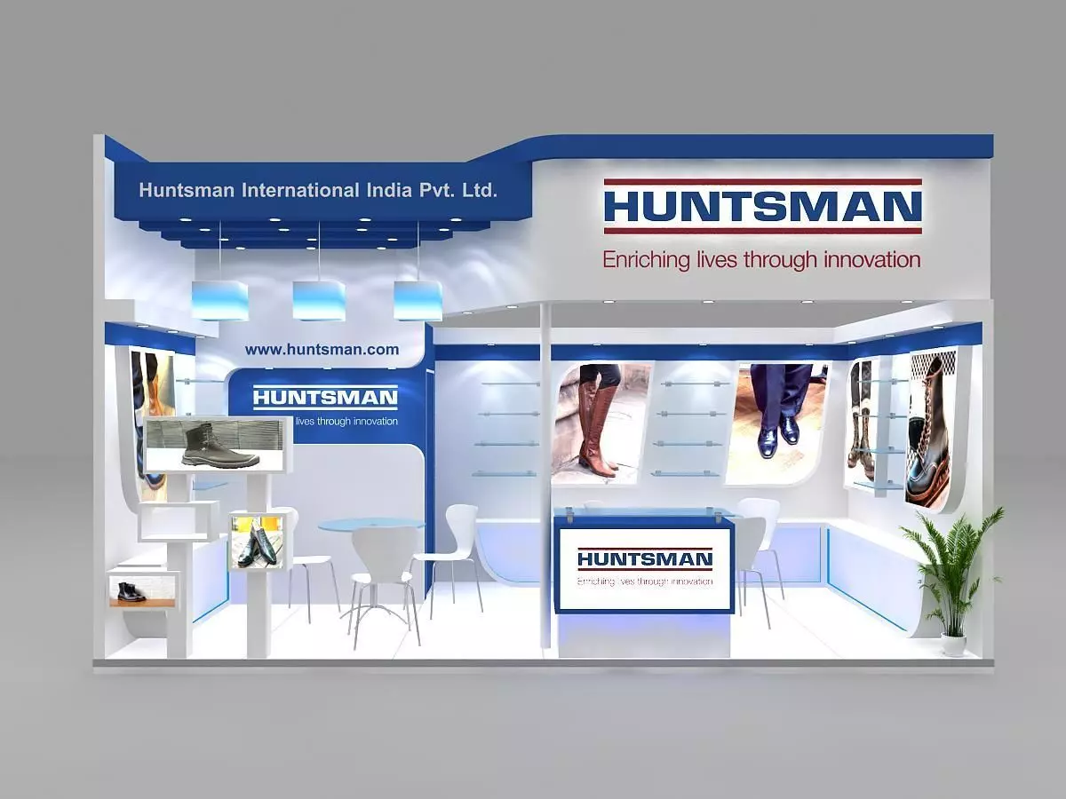 6 mtr x 3 mtr one side open exhibition stands 3D print model_0