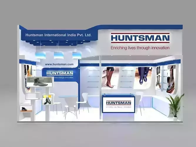 6 mtr x 3 mtr one side open exhibition stands 3D print model