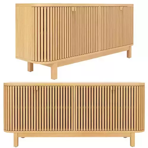 John Lewis Slatted TV Stand Sideboard 3D model