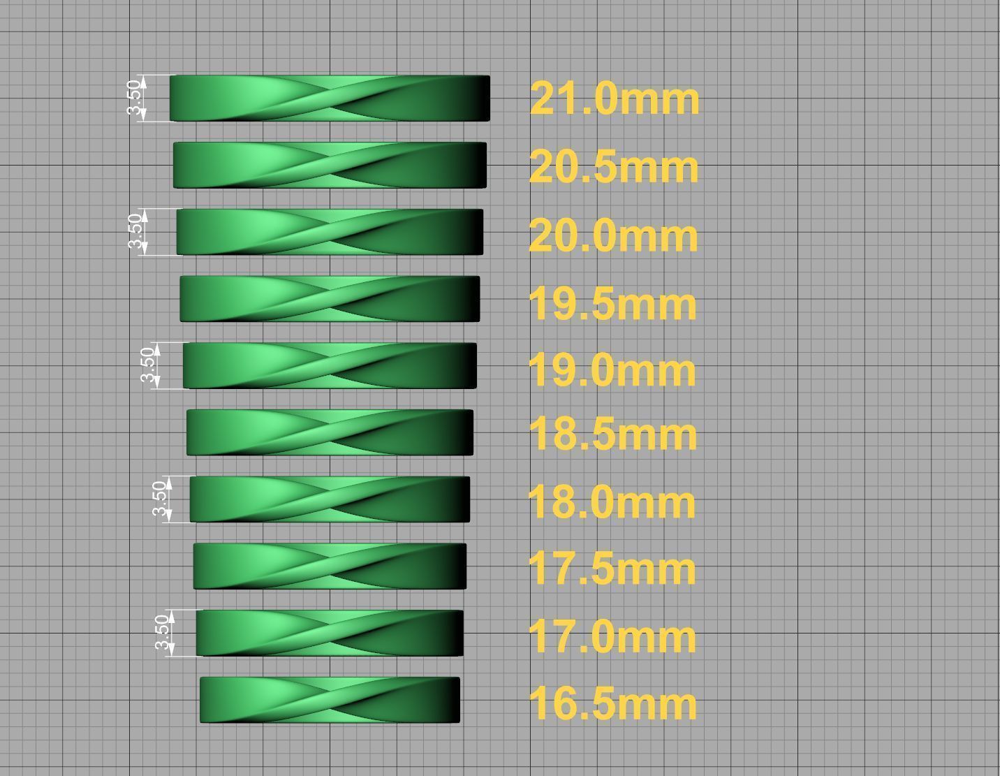 Mobius Twisted  Wedding Bands Collection 3 Rings  _26