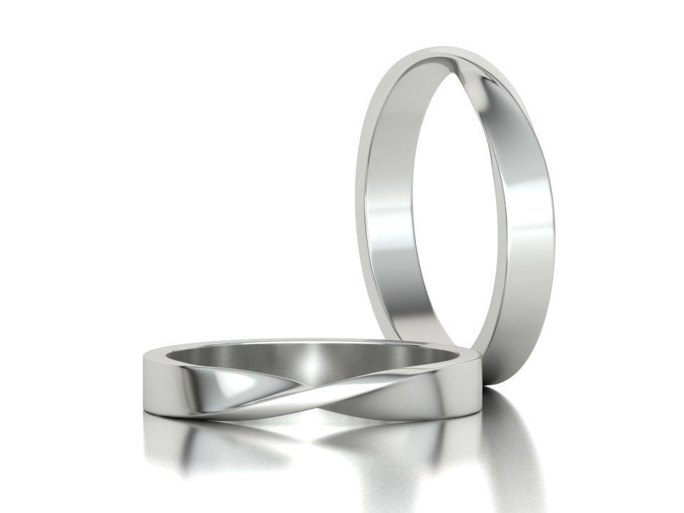 Mobius Twisted  Wedding Bands Collection 3 Rings  _19