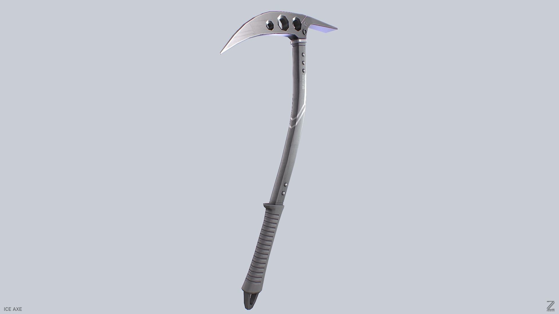 Ice axe Low-poly 3D model_5