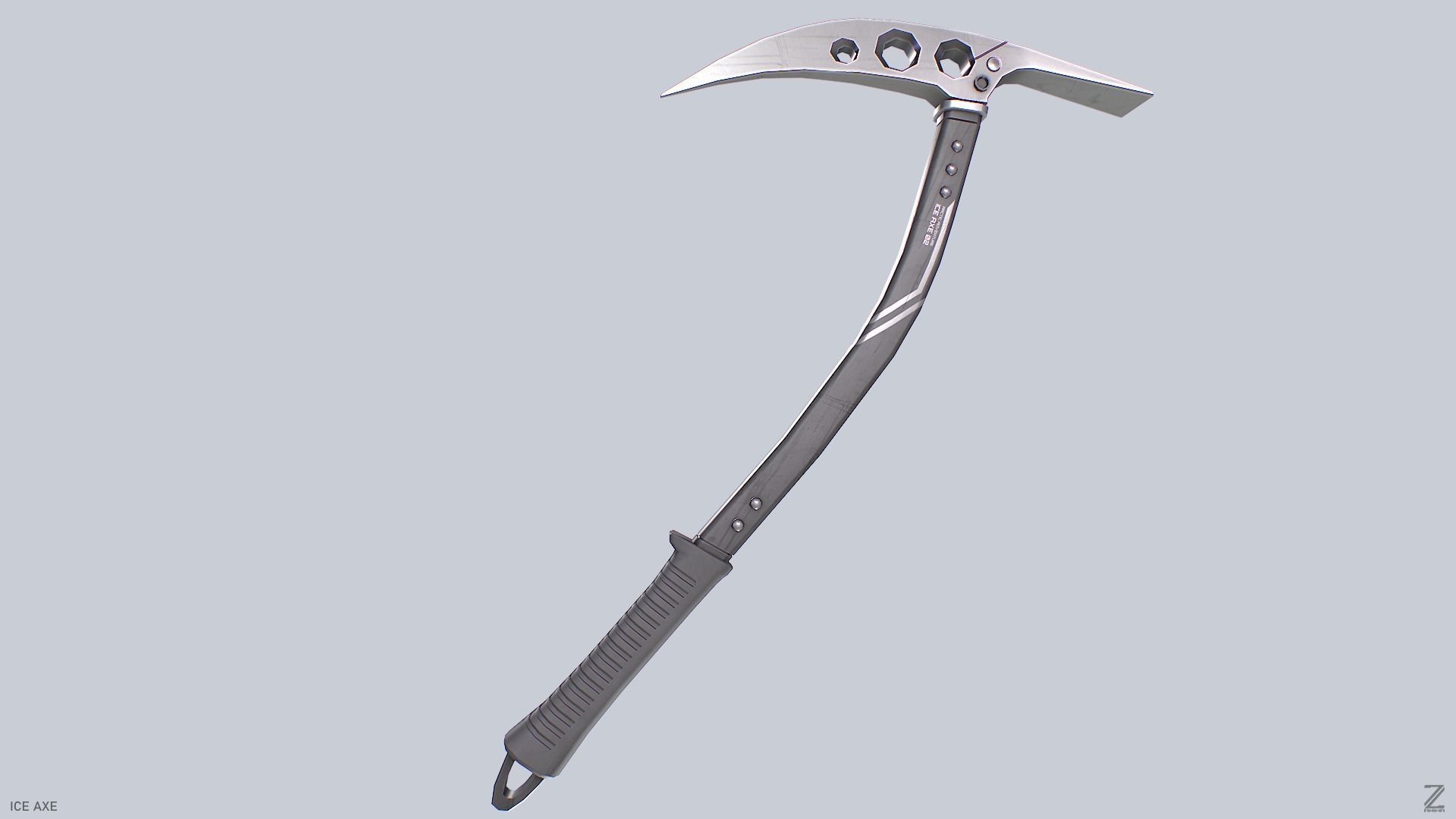 Ice axe Low-poly 3D model_2