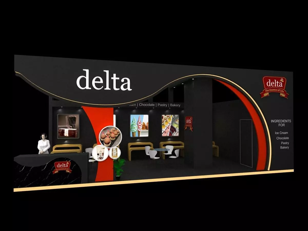 10 mtr x 4 mtr 2 side open Exhibition stands 3D print model_0