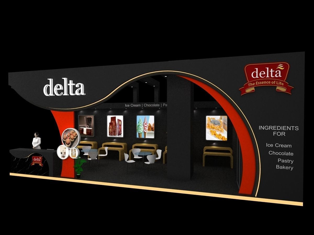 10 mtr x 4 mtr 2 side open Exhibition stands 3D print model_2