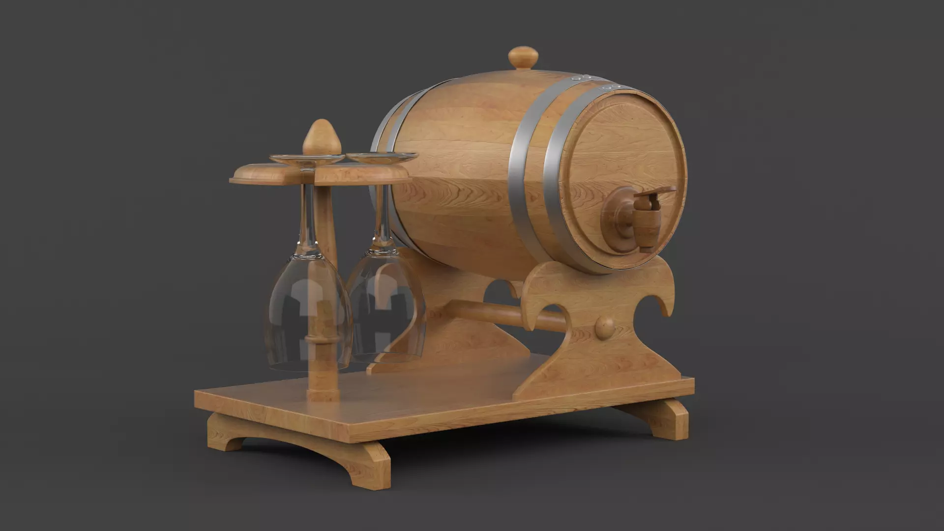Wine Barrel 3D model