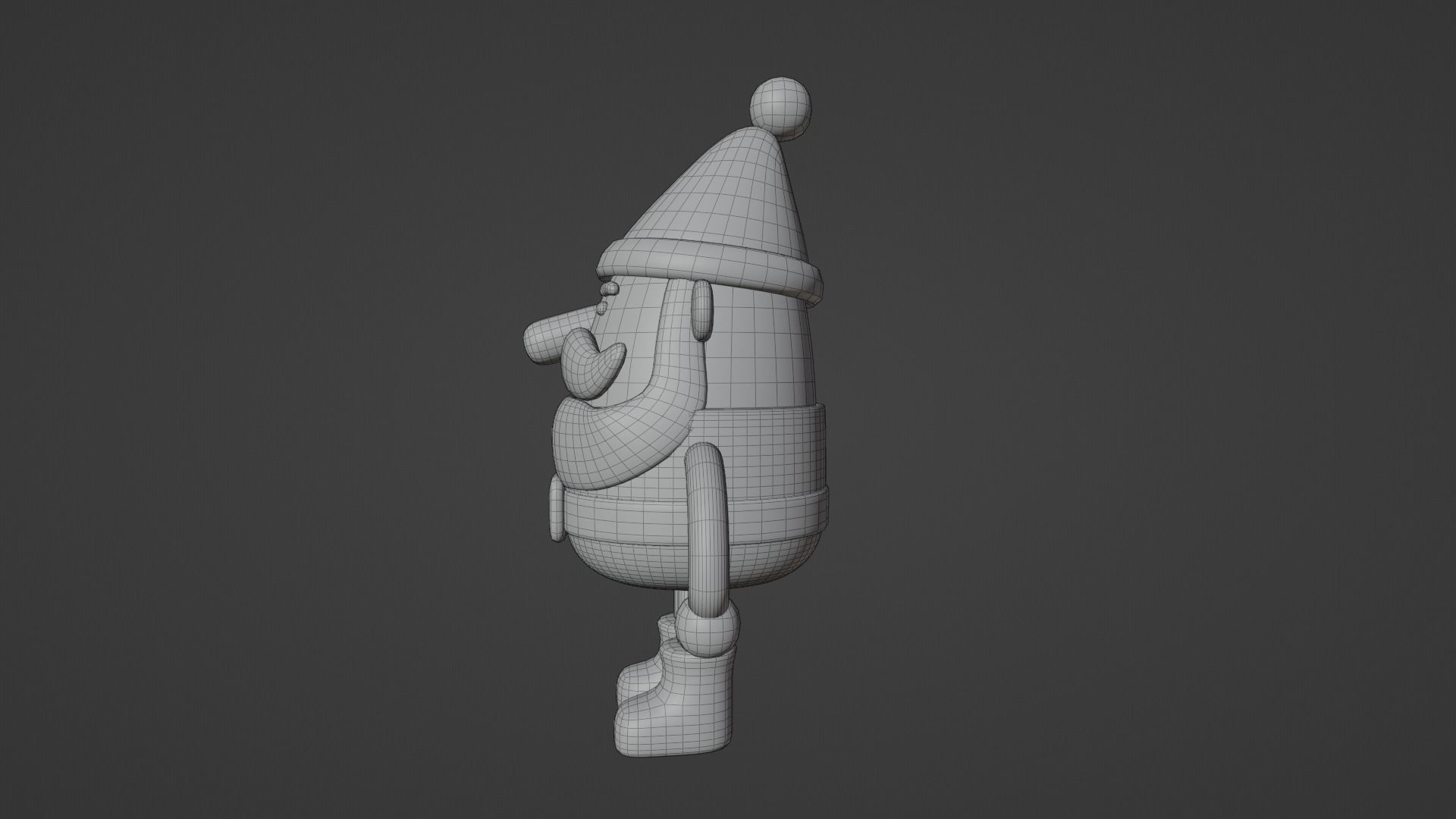 Santa Clause Low-poly 3D model_7
