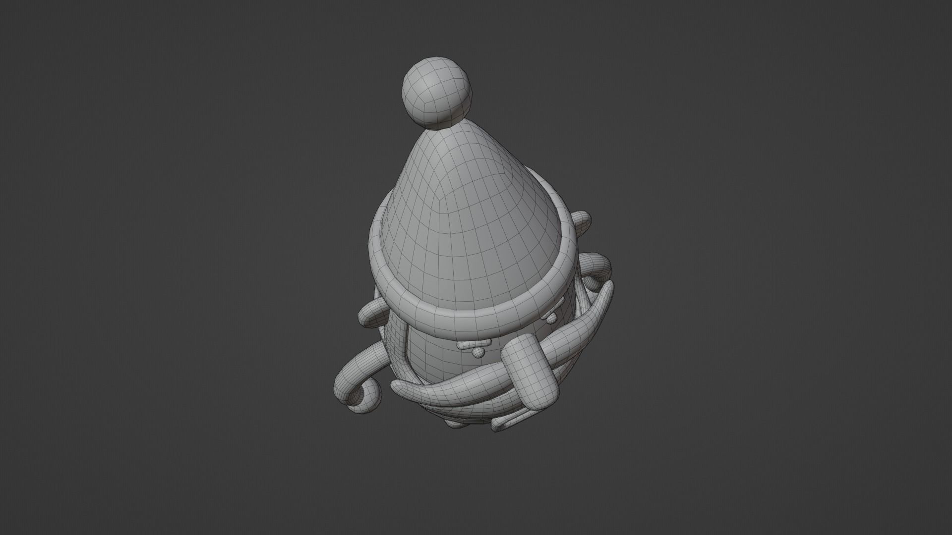 Santa Clause Low-poly 3D model_9