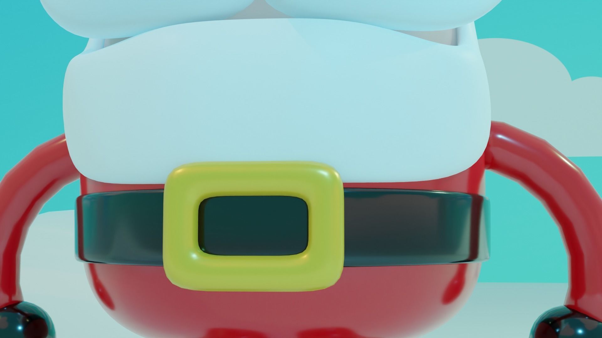 Santa Clause Low-poly 3D model_5