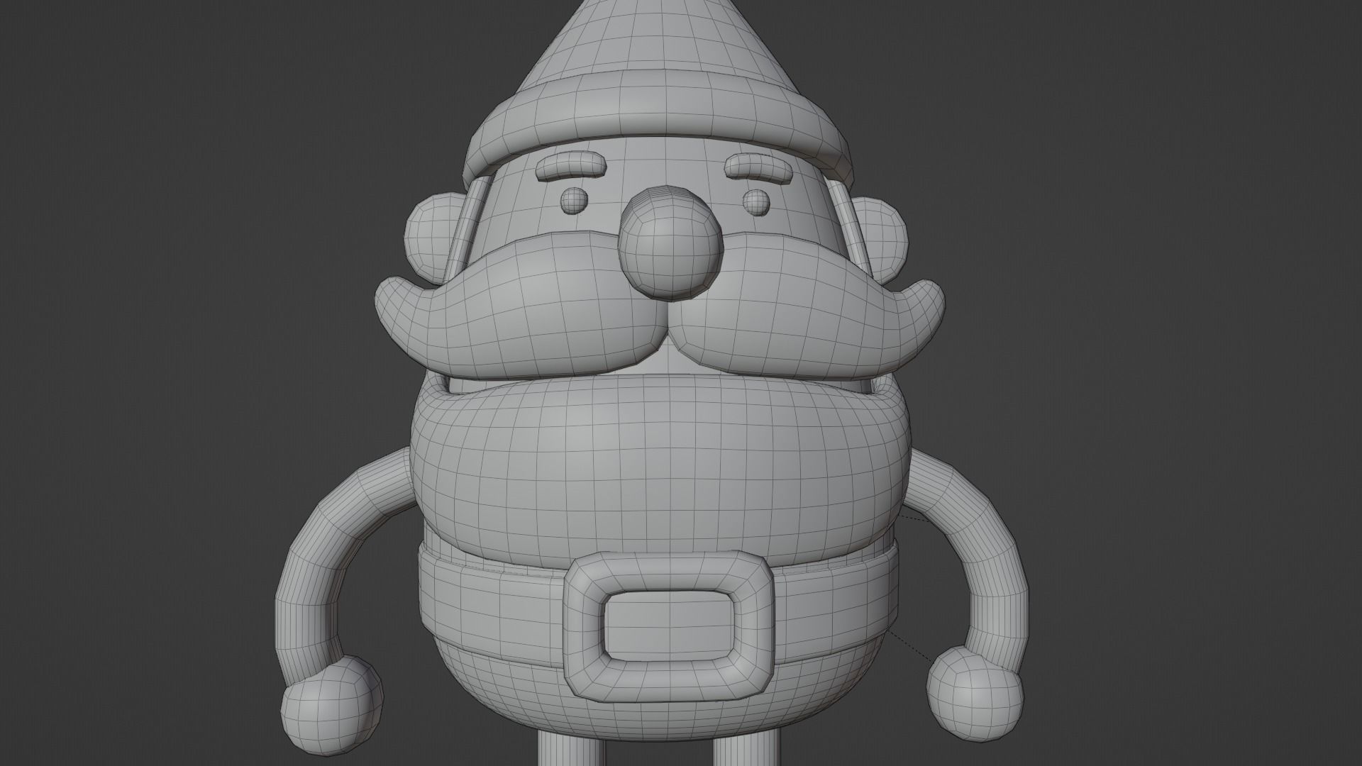 Santa Clause Low-poly 3D model_10