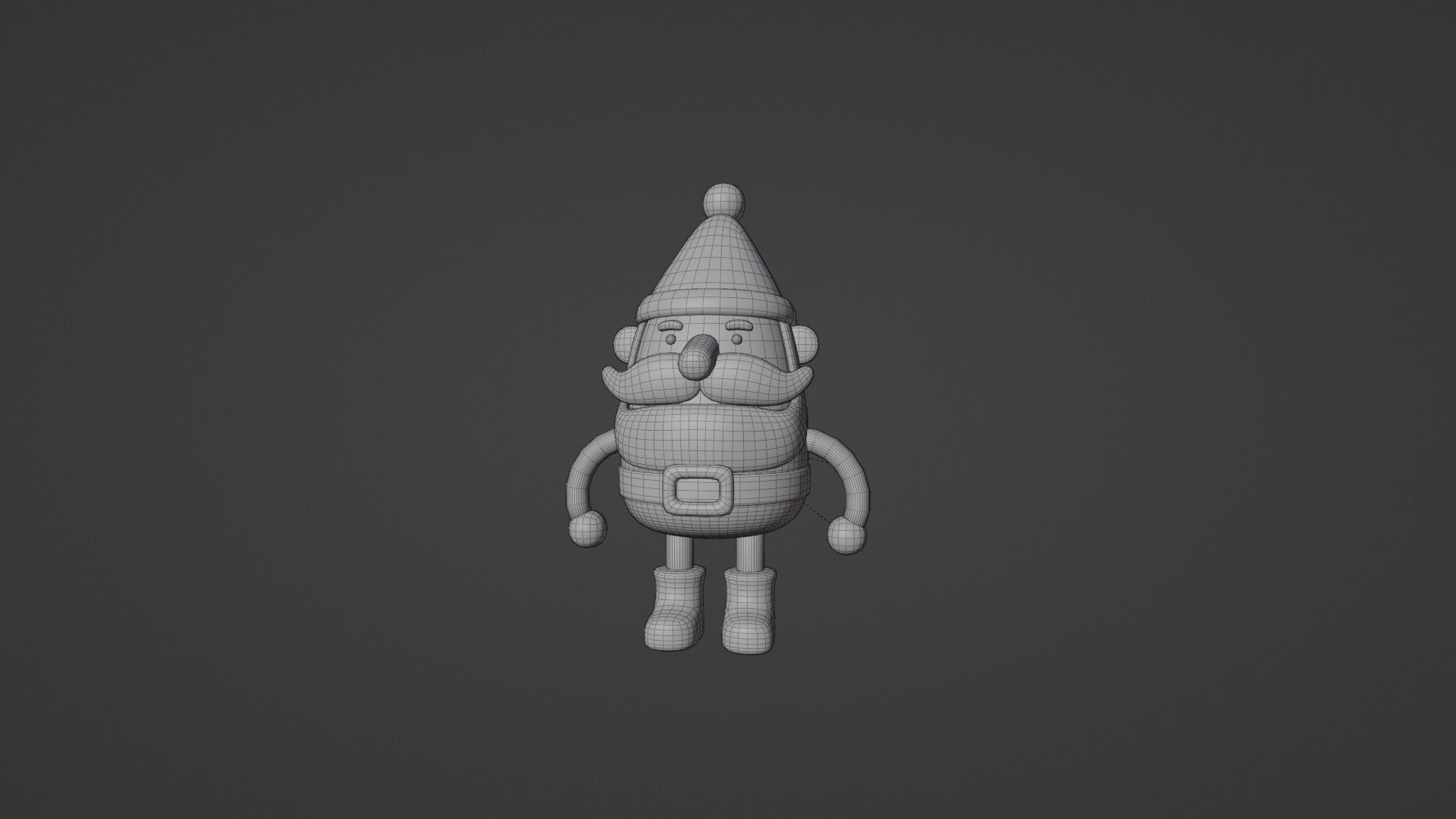 Santa Clause Low-poly 3D model_6