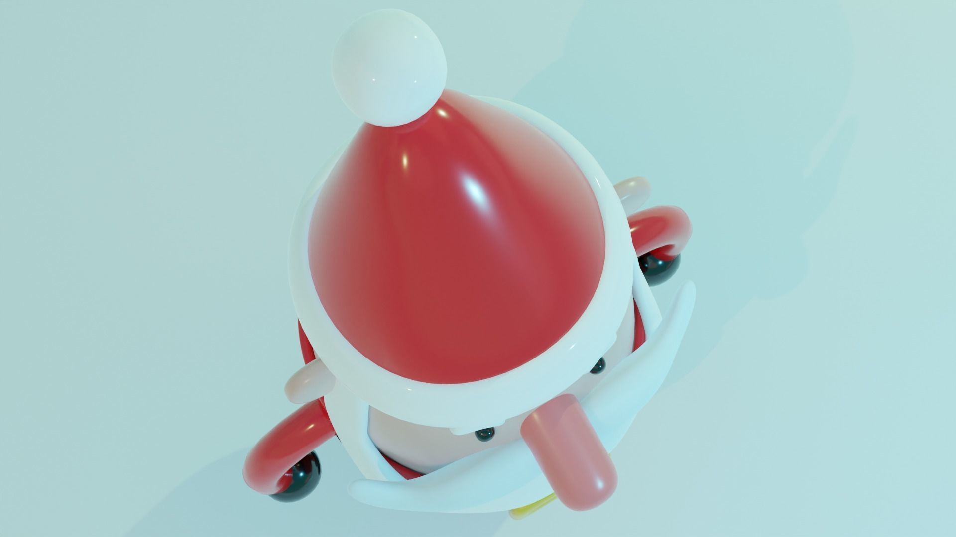 Santa Clause Low-poly 3D model_4