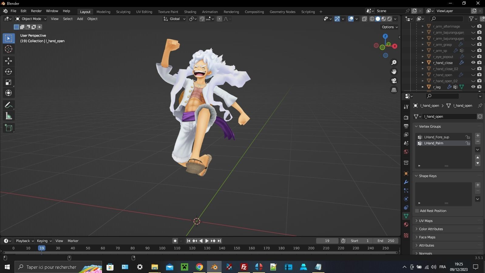 Luffy Gear 5 Bounty Rush     --- Model and Animations --- Low-poly 3D model_4