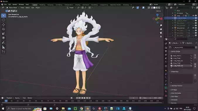 Luffy Gear 5 Bounty Rush     --- Model and Animations --- Low-poly 3D model