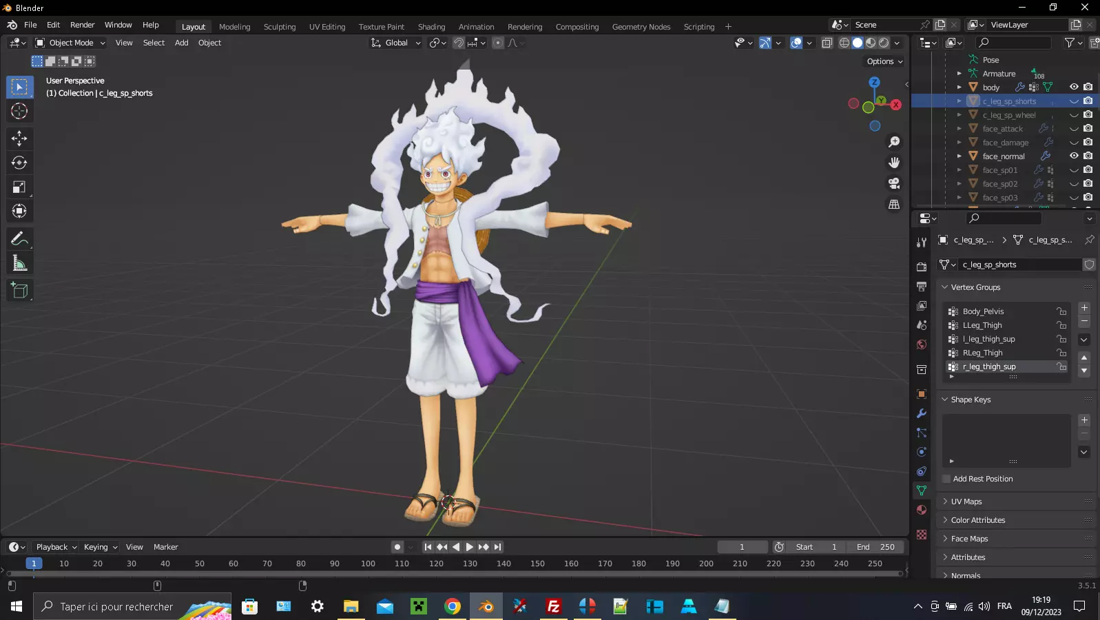 Luffy Gear 5 Bounty Rush     --- Model and Animations --- Low-poly 3D model_0