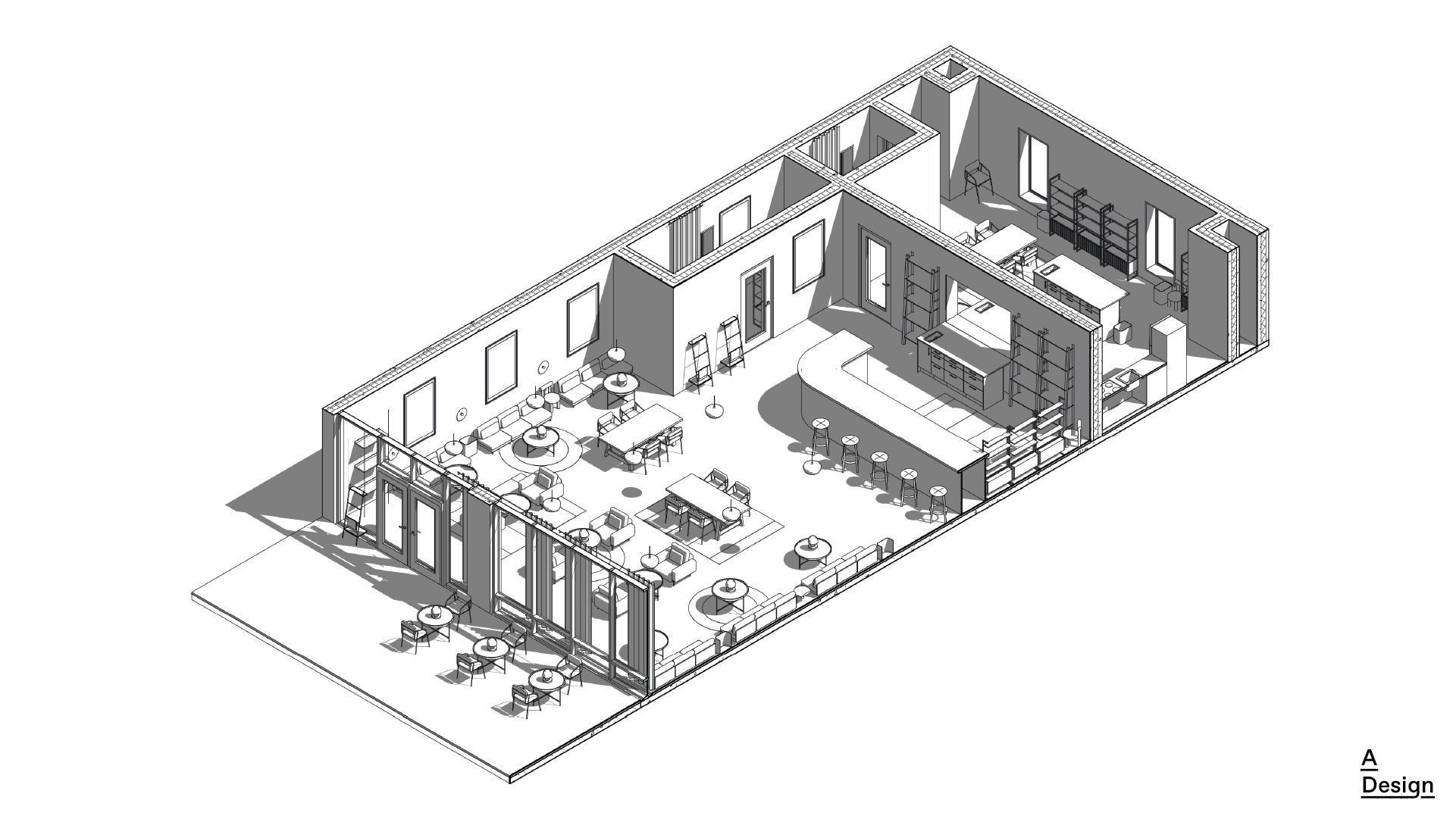 Bar - Revit model 3D model_11