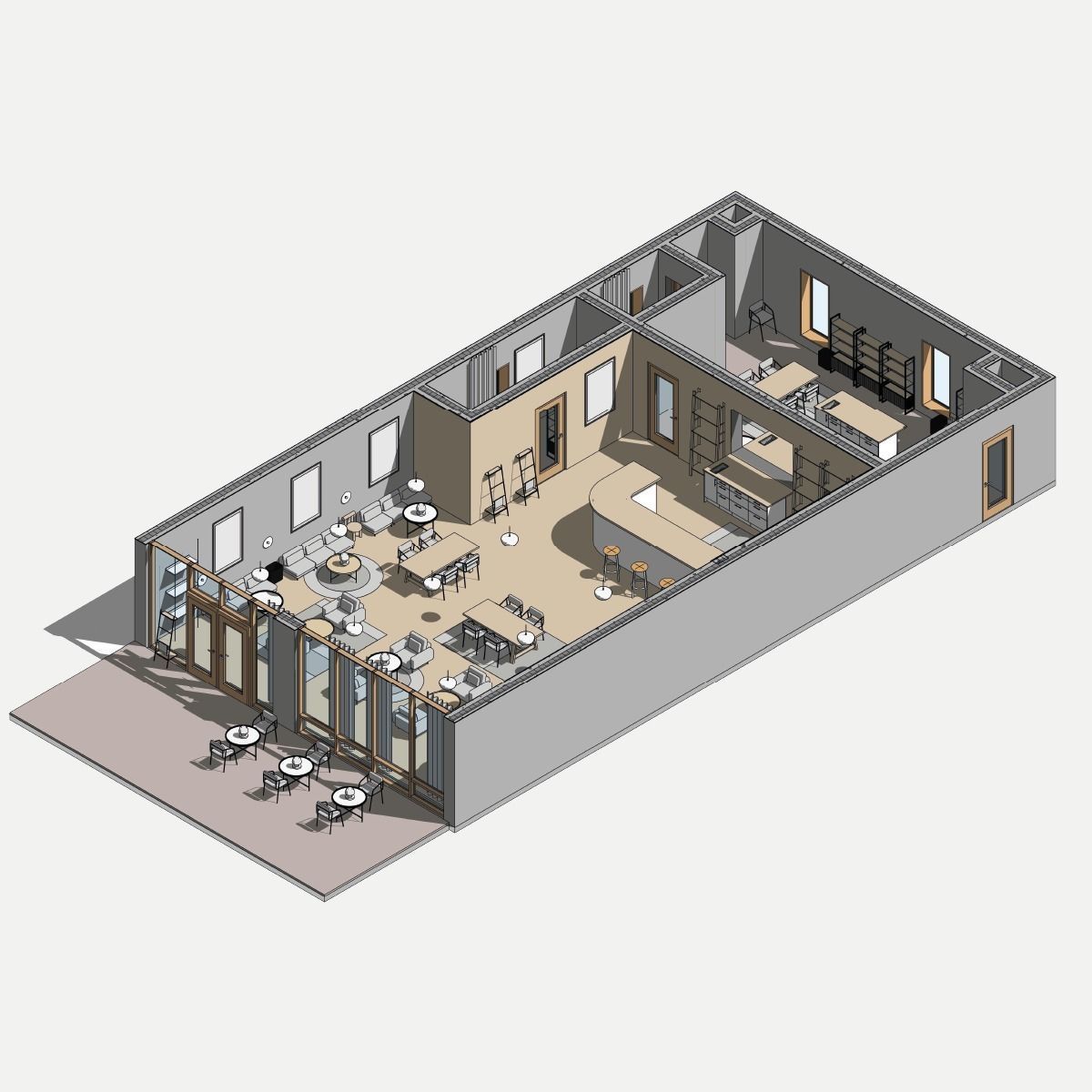 Bar - Revit model 3D model_2