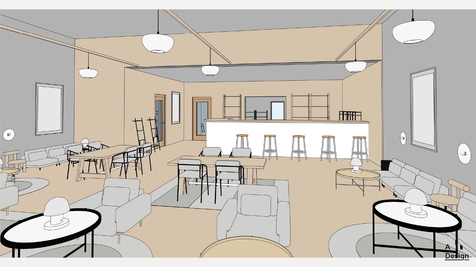 Bar - Revit model 3D model_9