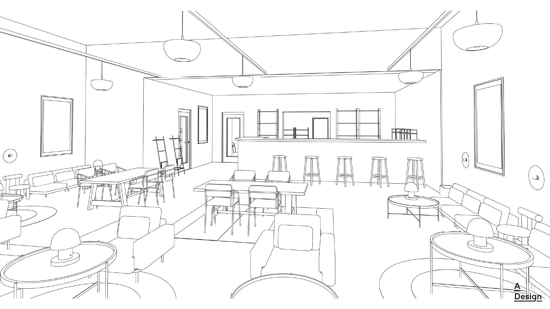 Bar - Revit model 3D model_10