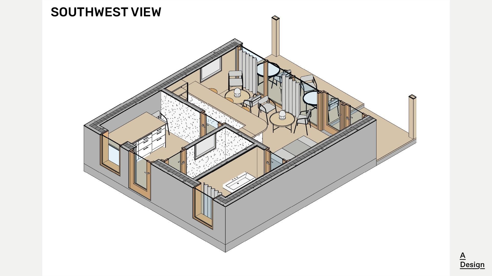 Small Bar - Revit model 3D model_3