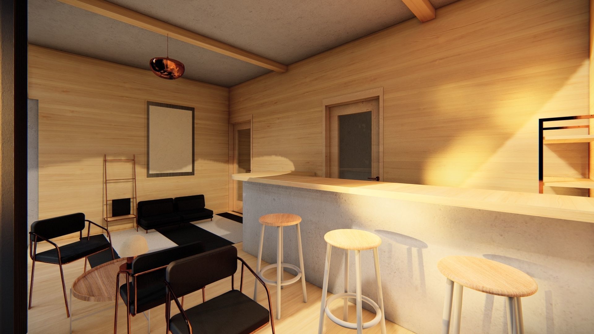 Small Bar - Revit model 3D model_11