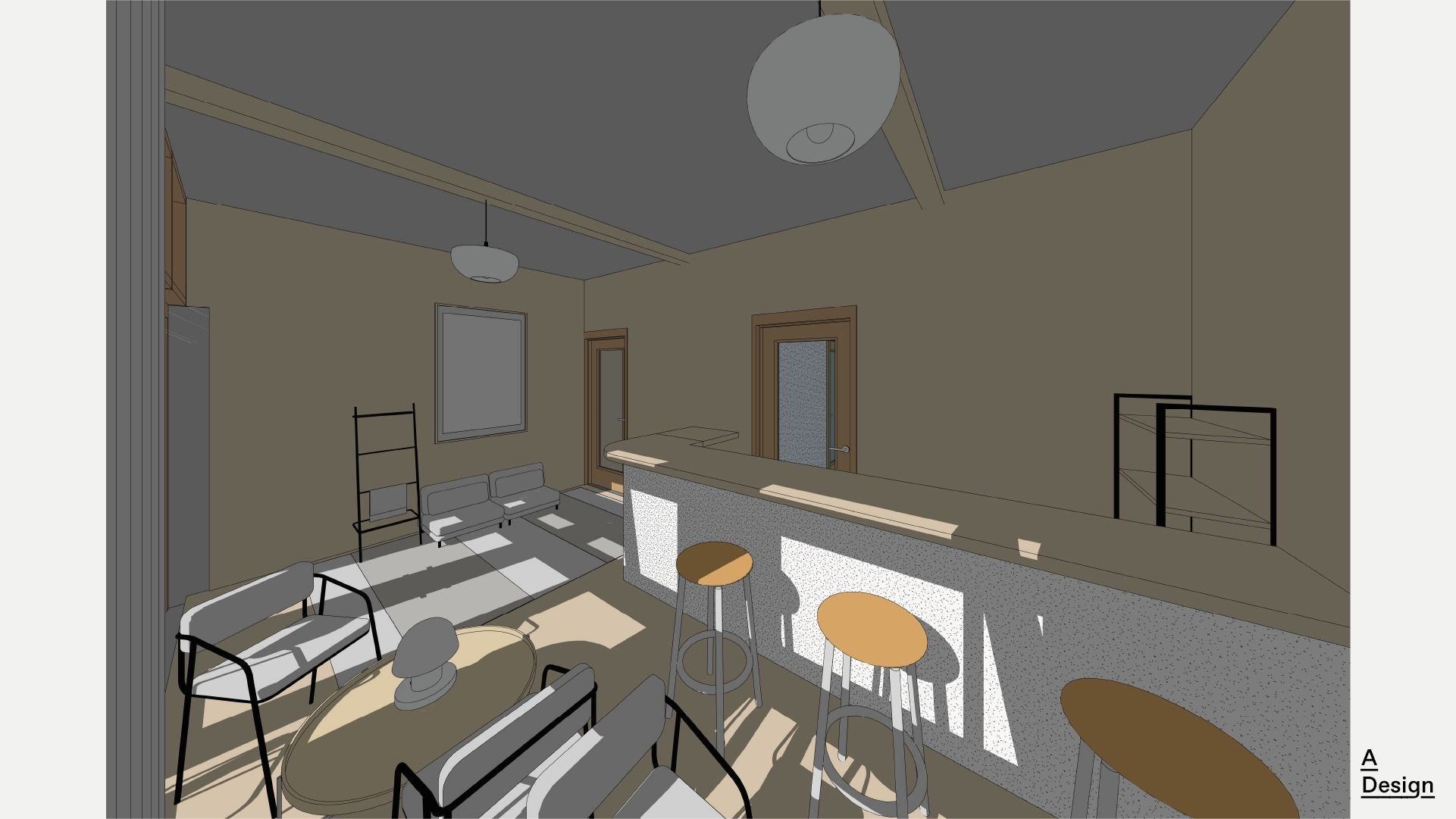 Small Bar - Revit model 3D model_9